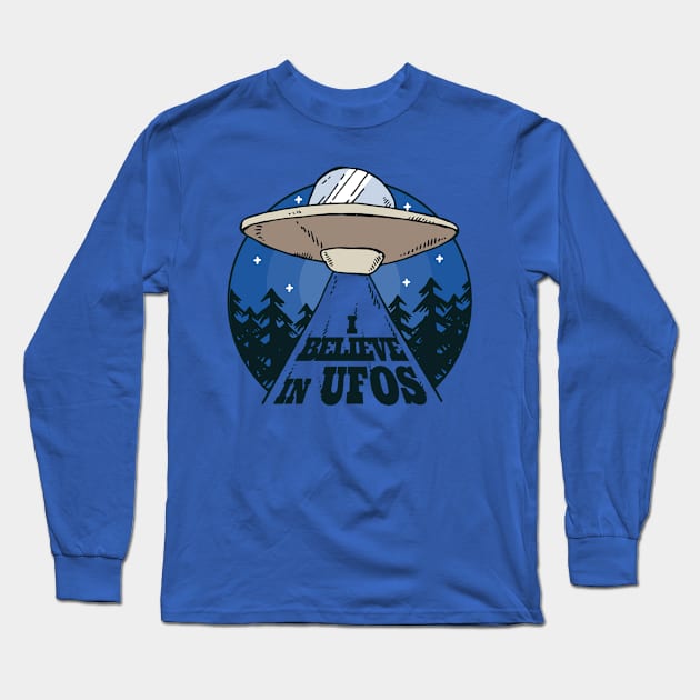 I Believe In UFOS Long Sleeve T-Shirt by Noveldesigns